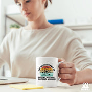 Universe is Made of Protons, Neutrons, Electrons, and Morons Science Gifts Ceramic Mug 11 oz White - Panvola