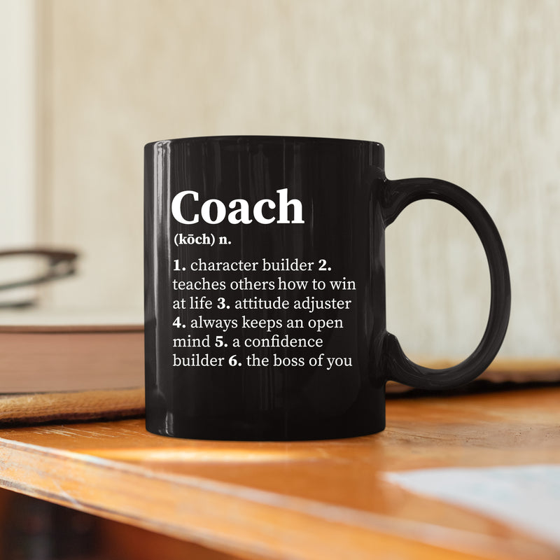 Coach Definition Mug 11 oz Black