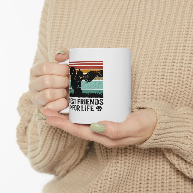 Personalized Best Friends For Life Customized Ceramic Mug 11 oz White - Panvola