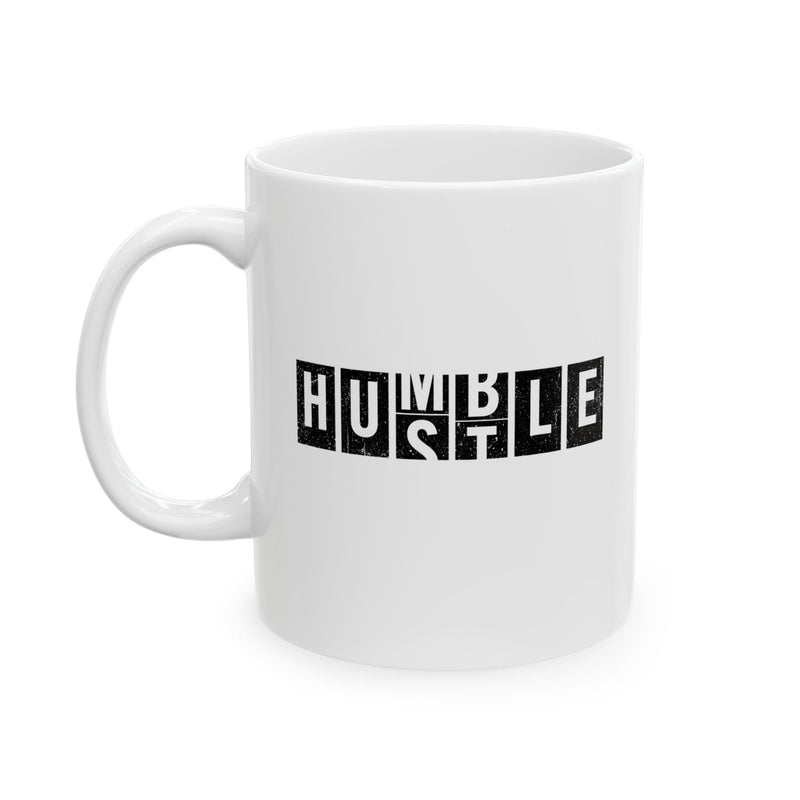 Personalized Hustle Humble Ceramic Mug 11 oz White