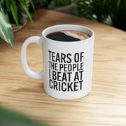 Personalized Tears Of The People I Beat At Cricket Ceramic Mug 11 oz White - Panvola