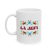 Personalized La Jefa Ceramic Mug 11 oz White - Panvola