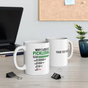 Personalized Why I Lose At Pickleball Ceramic Mug 11 oz White - Panvola
