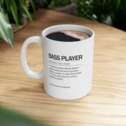 Personalized Bass Player Definition Ceramic Mug 11 oz White - Panvola
