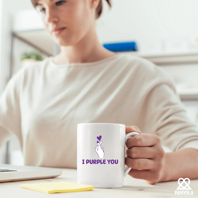 I Purple You Ceramic Mug 11 oz White - Panvola