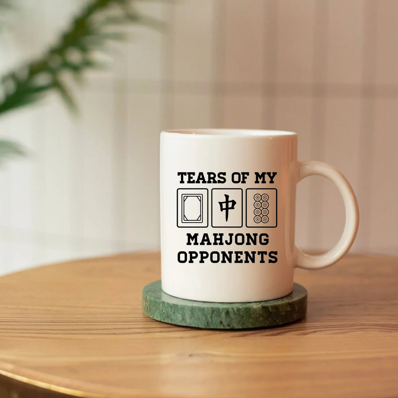 Tears Of My Mahjong Opponents Ceramic Mug 11 oz White - Panvola