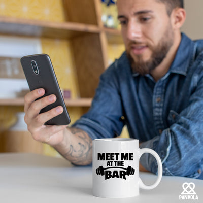 Meet Me At The Bar Ceramic Mug 11 oz White