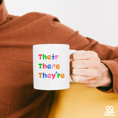 Their There They're Ceramic Mug 11 oz White