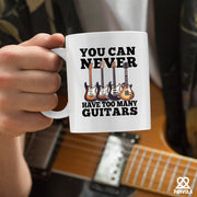 You Can Never Have Too Many Guitars Ceramic Mug 11 oz White - Panvola