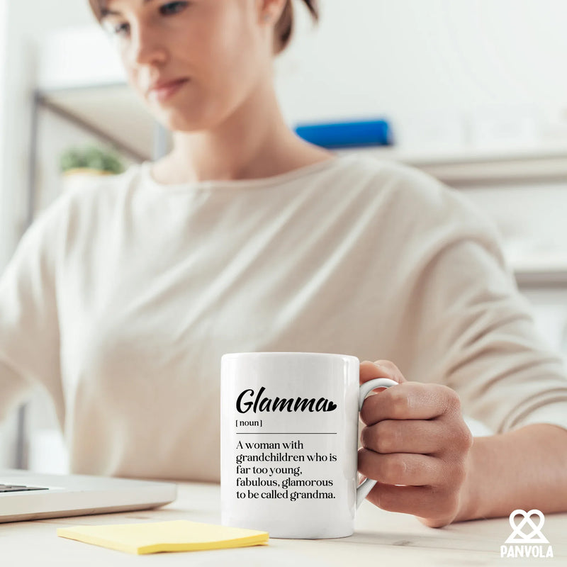 Glamma Definition Ceramic Mug 11 oz White - Panvola