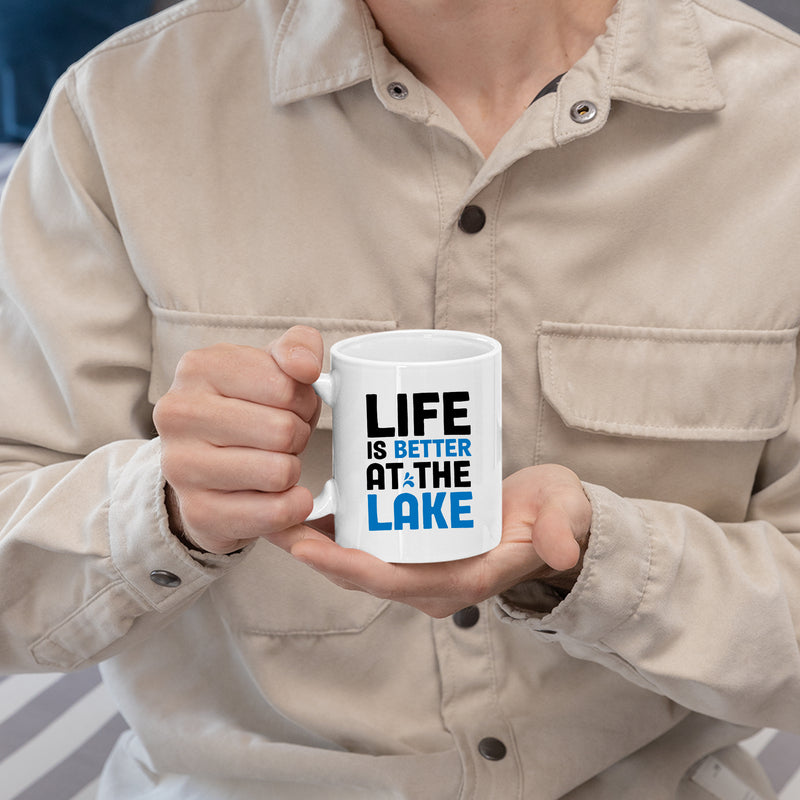 Life is Better at The Lake Coffee Mug 11 oz White.