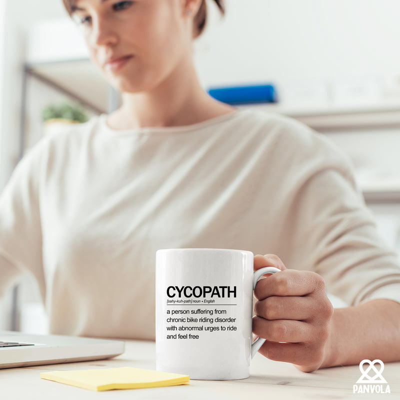 Cycopath Definition Ceramic Mug 11 oz White.