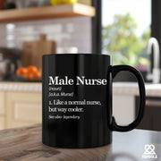 Male Nurse Definition Ceramic Mug 11 oz Black - Panvola