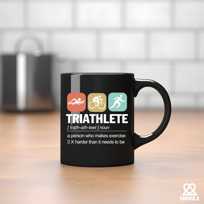 Triathlete Definition Ceramic Mug 11 oz Black