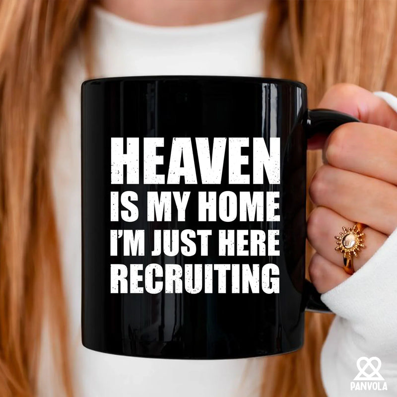 Heaven Is My Home Ceramic Mug 11 oz Black - Panvola