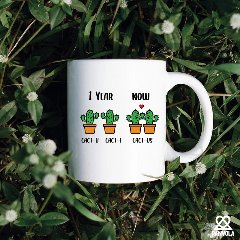 1 Year Cact-U Cact-I Cactus Ceramic Mug 11 oz White