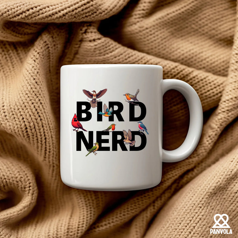 Bird Nerd Ceramic Mug 11 oz White - Panvola
