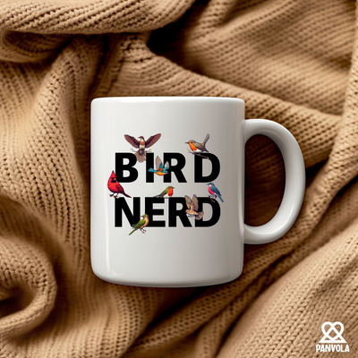 Bird Nerd Ceramic Mug 11 oz White