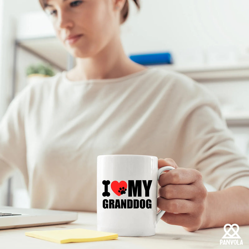 I Love My Granddog Ceramic Mug 11 oz White - Panvola