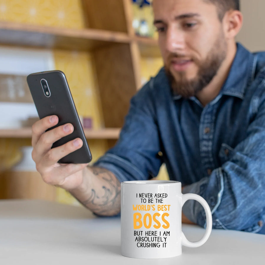 I Never Asked To Be The World's Best Boss Coffee Mug 11oz White, image 4 of 5