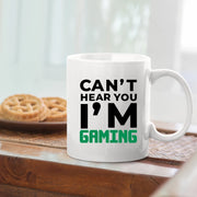 Can't Hear You I'm Gaming Gamer Gifts Ceramic Mug 11oz White - Panvola
