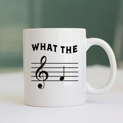 What the F Ceramic Mug 11 oz White