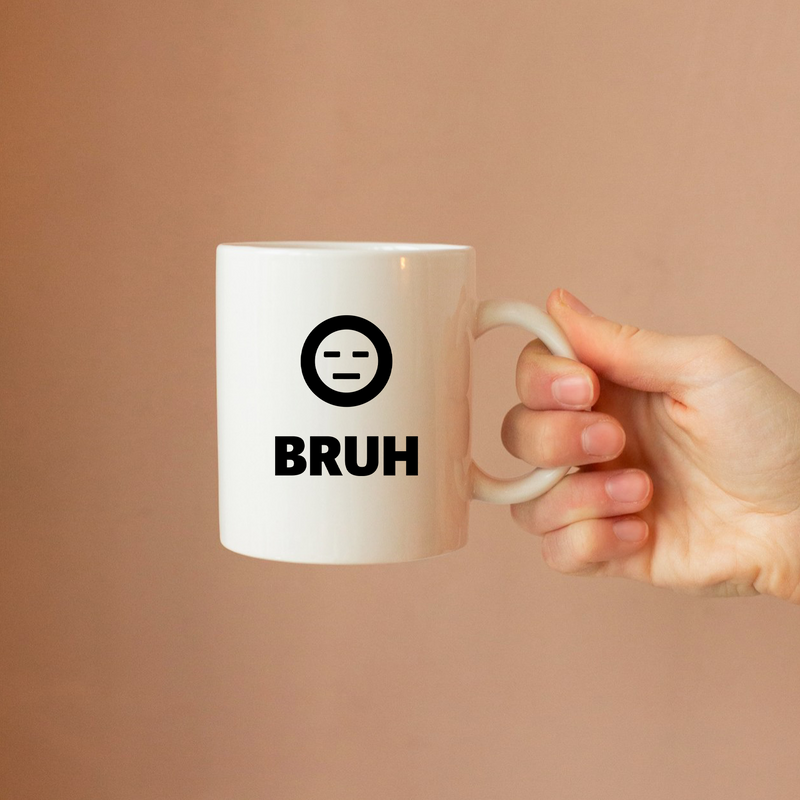 Bruh Ceramic Mug 11 oz White