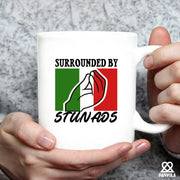 Surrounded By Stunads Ceramic Mug 11 oz White - Panvola
