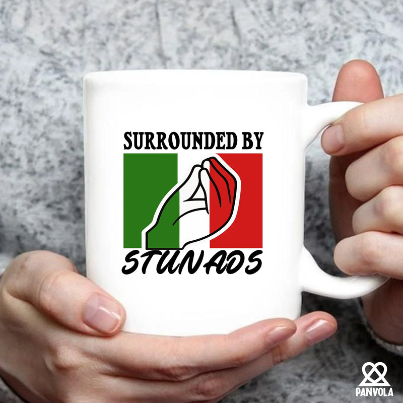 Surrounded By Stunads Ceramic Mug 11 oz White - Panvola