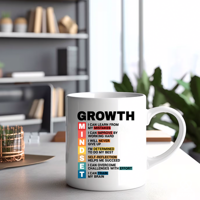 Growth Mindset Definition Ceramic Mug 11 oz White