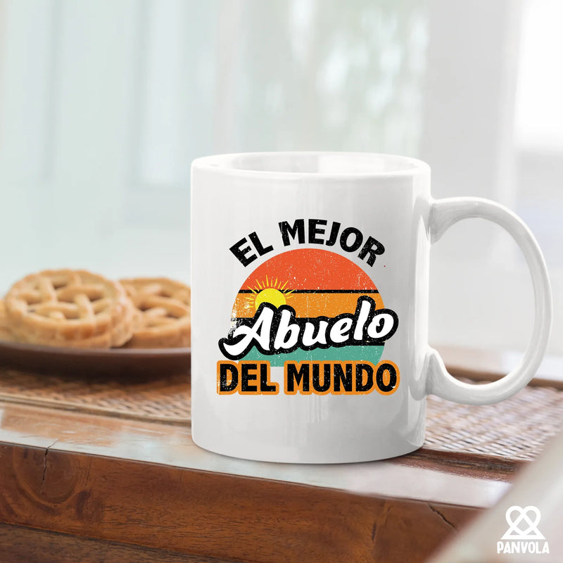El Mejor Abuelo Del Mundo Grandpa Gifts Ceramic Mug 11oz White - Panvola
