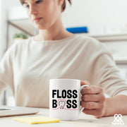 Floss Boss Dentist Ceramic Mug 11oz White.