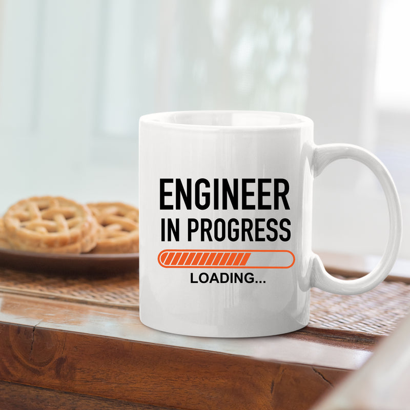 Engineer in Progress Engineering Student Gifts Ceramic Mug 11 oz White.