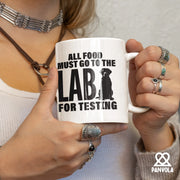All Food Must Go To The Lab For Testing Labradoodle Ceramic Mug 11 oz White - Panvola