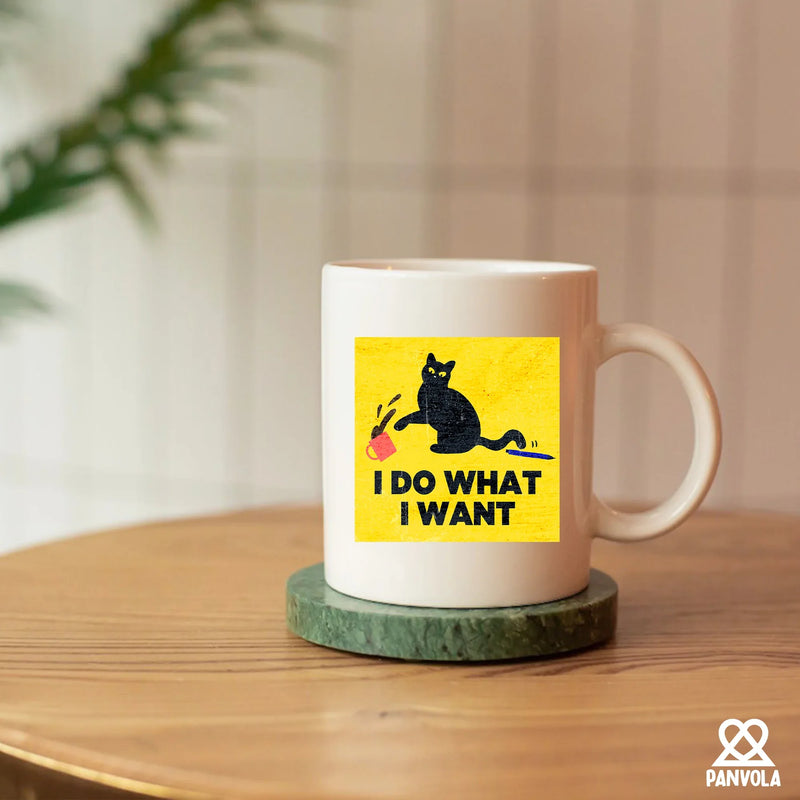 I Do What I Want Ceramic Mug 11 oz White - Panvola