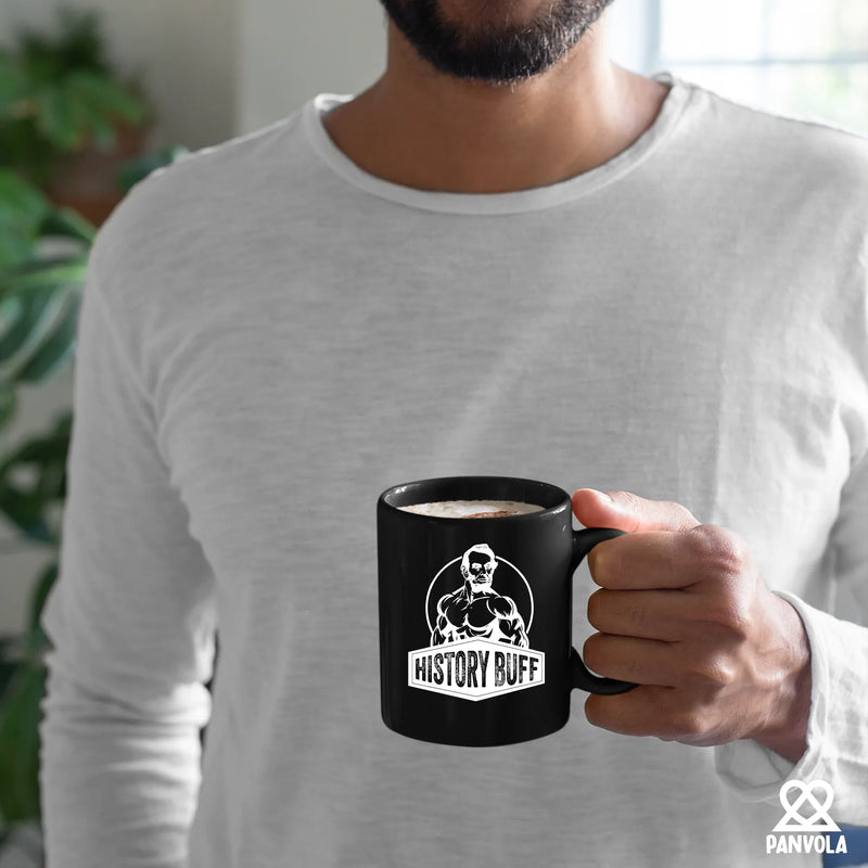 History Buff Ceramic Mug 11 oz Black - Panvola