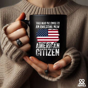 New American Citizen Coffee Ceramic Mug 11 oz Black - Panvola