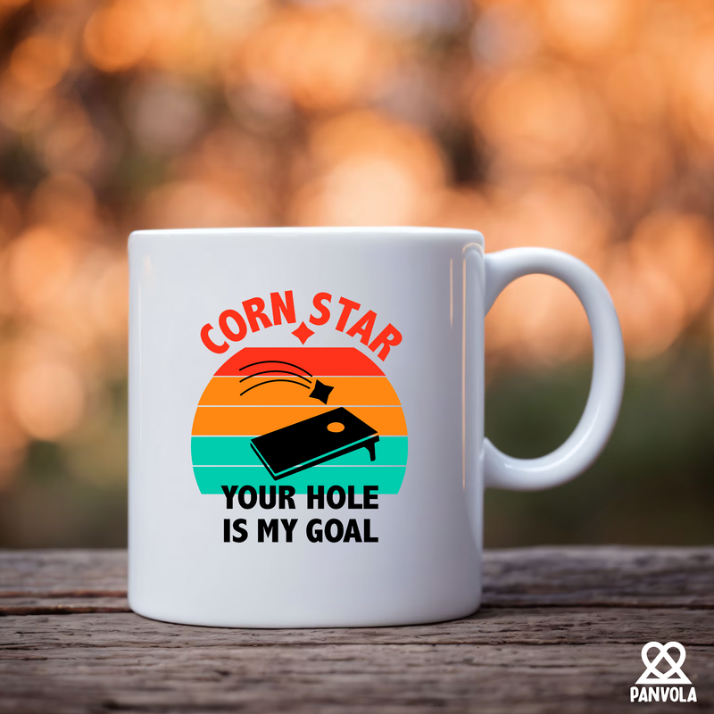 Corn Star Your Hole Is My Goal Ceramic Mug 11 oz White