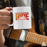 Life Is Better When You Ride Ceramic Mug 11 oz White - Panvola