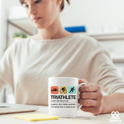Triathlete Definition Mug Athlete Gifts Ceramic Mug 11 oz White.