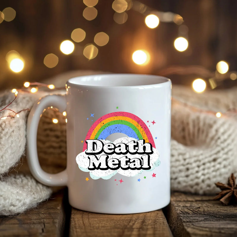Death Metal Ceramic Mug 11 oz White - Panvola