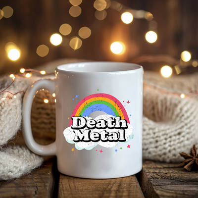 Death Metal Ceramic Mug 11 oz White