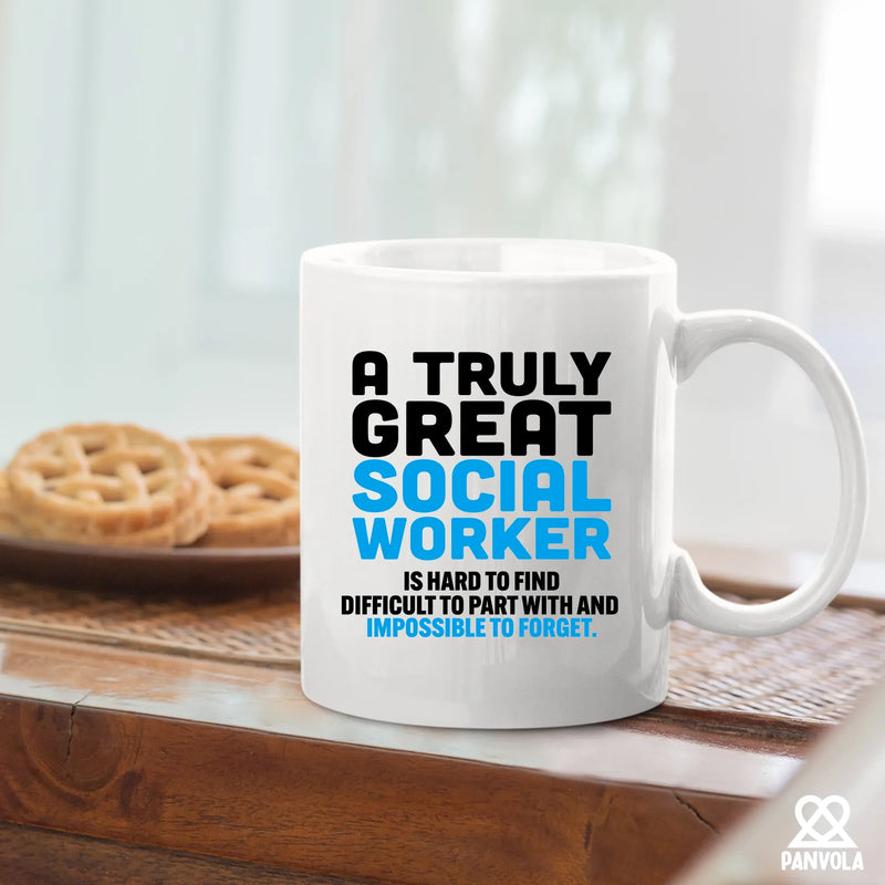 A Truly Great Social Worker Is Hard To Find Ceramic Mug 11 oz White - Panvola