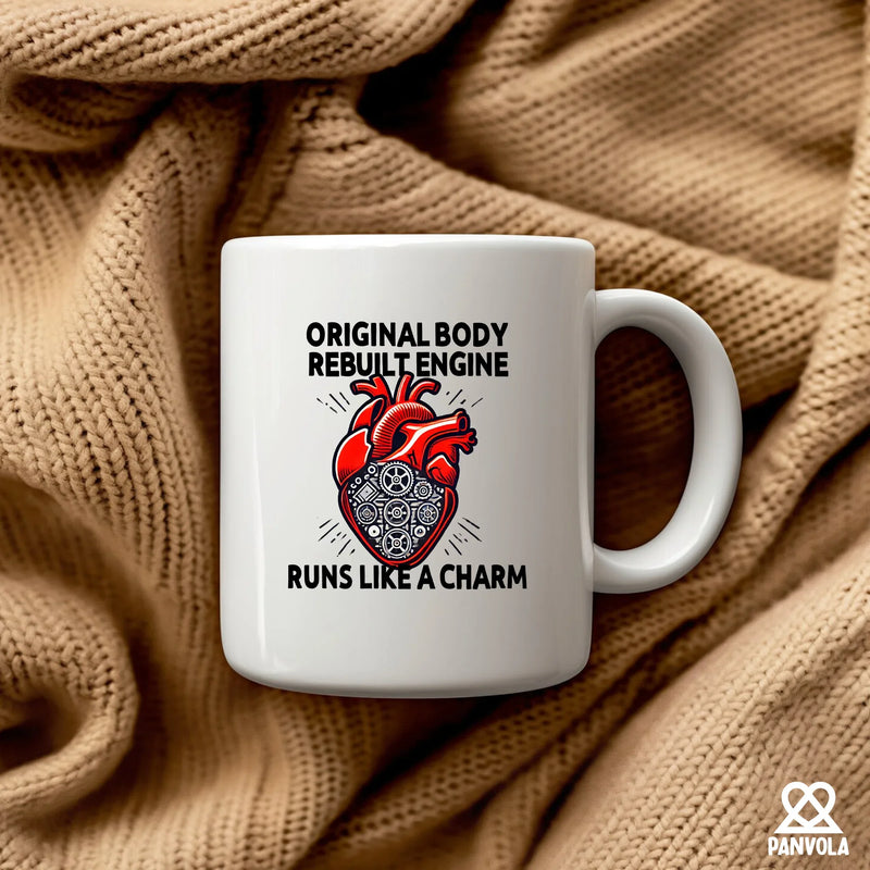 Original Body Rebuilt Engine Ceramic Mug 11 oz White - Panvola