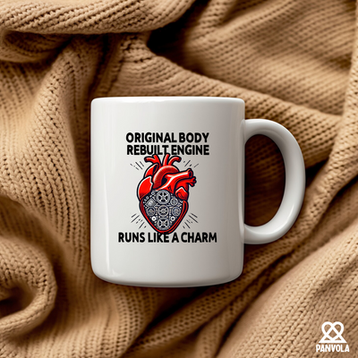 Original Body Rebuilt Engine Ceramic Mug 11 oz White