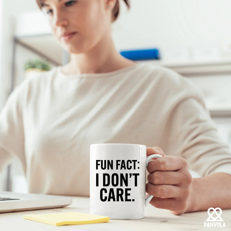 Fun Fact I Don't Care Ceramic Mug 11 oz - Panvola