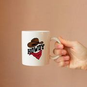 Howdy Ceramic Mug 11 oz White - Panvola