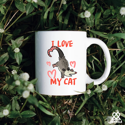 I Love My Cat  Ceramic Mug 11 oz White