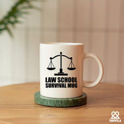Law School Survival Mug Future Lawyer Gifts Ceramic Mug 11oz White - Panvola