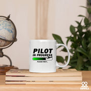 Pilot In Progress Ceramic Mug 11 oz White - Panvola